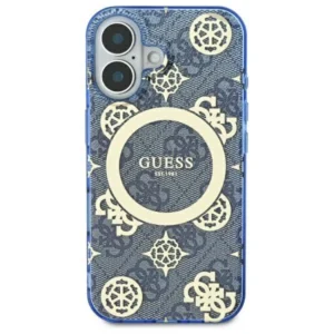 Guess IML Peony On 4G Background MagSafe case Apple iPhone 16 - dėklas telefonui mėlynos spalvos - Image 3