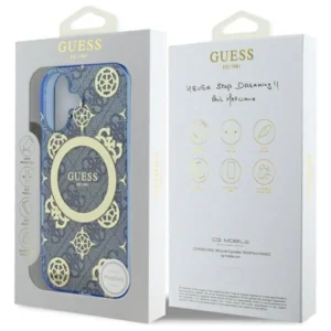 Guess IML Peony On 4G Background MagSafe case Apple iPhone 16 - dėklas telefonui mėlynos spalvos - Image 8