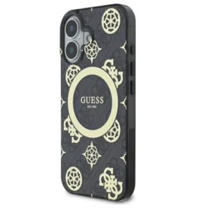 Guess IML Peony On 4G Background MagSafe case Apple iPhone 16 - dėklas telefonui juodos spalvos - Image 2