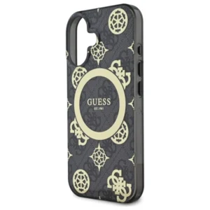 Guess IML Peony On 4G Background MagSafe case Apple iPhone 16 - dėklas telefonui juodos spalvos - Image 6