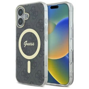 Guess IML 4G MagSafe Apple iPhone 16 - dėklas telefonui juodos spalvos