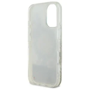 Guess Liquid Glitter Flower MagSafe Apple iPhone 16 Case - Beige - Image 7