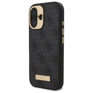 Guess 4G Logo Plate MagSafe Apple iPhone 16 Case - dėklas telefonui juodos spalvos - Image 2