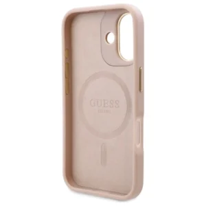 Guess 4G Logo Plate MagSafe Apple iPhone 16 Case - dėklas telefonui rožinės spalvos - Image 7