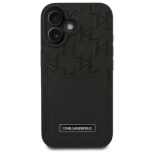 Karl Lagerfeld Cardslots Monogram Apple iPhone 16 - dėklas telefonui juodos spalvos - Image 3