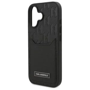 Karl Lagerfeld Cardslots Monogram Apple iPhone 16 - dėklas telefonui juodos spalvos - Image 6