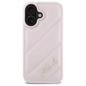 Karl Lagerfeld Quilted Signature Apple iPhone 16 - dėklas telefonui rožinės spalvos - Image 3
