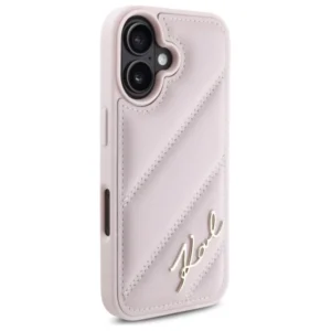 Karl Lagerfeld Quilted Signature Apple iPhone 16 - dėklas telefonui rožinės spalvos - Image 4