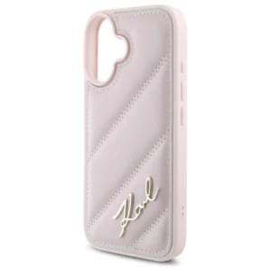 Karl Lagerfeld Quilted Signature Apple iPhone 16 - dėklas telefonui rožinės spalvos - Image 6