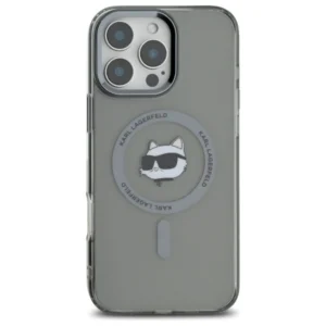 Karl Lagerfeld IML Metal Choupette Head MagSafe Apple iPhone 16 Pro Case - dėklas telefonui juodos spalvos - Image 3