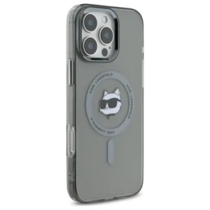 Karl Lagerfeld IML Metal Choupette Head MagSafe Apple iPhone 16 Pro Case - dėklas telefonui juodos spalvos - Image 4