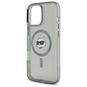Karl Lagerfeld IML Metal Choupette Head MagSafe Apple iPhone 16 Pro Case - dėklas telefonui juodos spalvos - Image 6