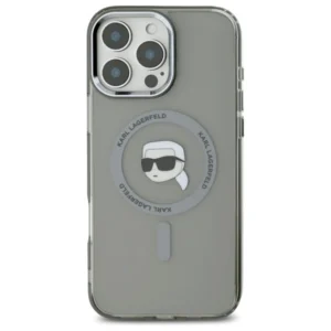 Karl Lagerfeld IML Metal Karl Head MagSafe Apple iPhone 16 Pro Case - dėklas telefonui juodos spalvos - Image 3