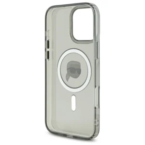 Karl Lagerfeld IML Metal Karl Head MagSafe Apple iPhone 16 Pro Case - dėklas telefonui juodos spalvos - Image 7
