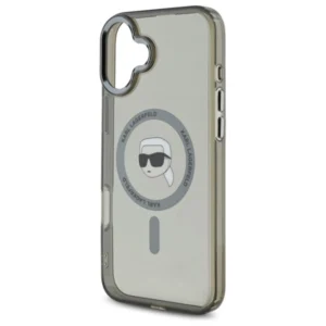 Karl Lagerfeld IML Metal Karl Head MagSafe Apple iPhone 16 Case - dėklas telefonui juodos spalvos - Image 6