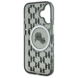 Karl Lagerfeld IML Monogram Karl & Choupette Head MagSafe Apple iPhone 16 - dėklas telefonui juodos spalvos - Image 7