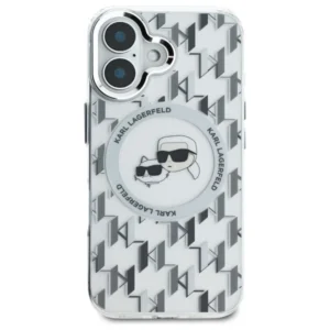 Karl Lagerfeld IML Monogram Karl & Choupette Head MagSafe Apple iPhone 16 - dėklas telefonui skaidrus - Image 3