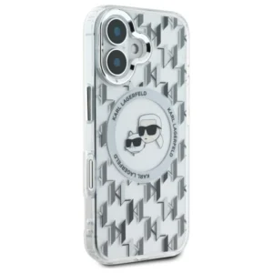 Karl Lagerfeld IML Monogram Karl & Choupette Head MagSafe Apple iPhone 16 - dėklas telefonui skaidrus - Image 4