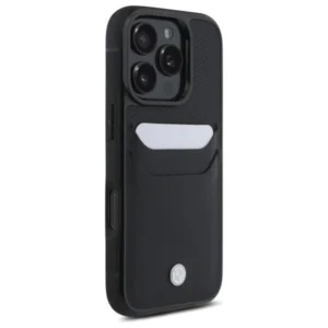 BMW Sign Leather Cardslot Apple iPhone 16 Pro Max - dėklas telefonui juodos spalvos - Image 4