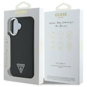 Guess Grained Triangle MagSafe case Apple iPhone 16 - dėklas telefonui juodos spalvos - Image 8