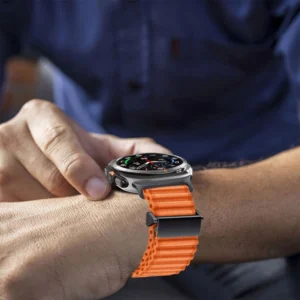 Tech-Protect Weave Pro apyrankė Samsung Galaxy Watch Ultra (47mm) - oranžinės spalvos - Image 3