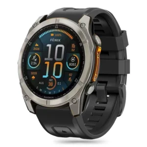 Tech-Protect silikoninė apyrankė Garmin Fenix 5 / 6 / 6 Pro / 7 / 8 (47mm) / E - juodos spalvos