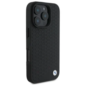 BMW BMHMP16L23RDDK Apple iPhone 16 Pro 6.3" dėklas telefonui juodos spalvos Sign Leather Diamond Metal Logo MagSafe - Image 4
