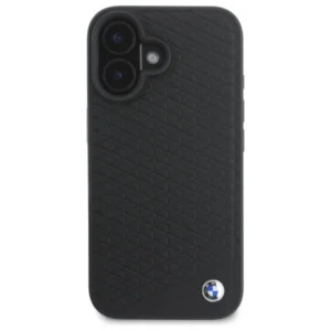BMW BMHMP16S23RDDK Apple iPhone 16 6.1" dėklas telefonui juodos spalvos Sign Leather Diamond Metal Logo MagSafe - Image 3