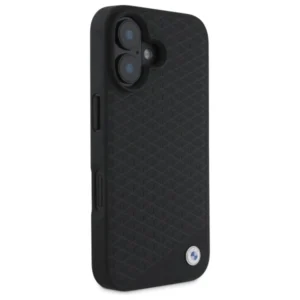 BMW BMHMP16S23RDDK Apple iPhone 16 6.1" dėklas telefonui juodos spalvos Sign Leather Diamond Metal Logo MagSafe - Image 4