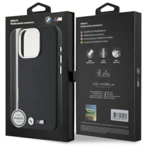 BMW BMHMP16X23PMWK Apple iPhone 16 Pro Max 6.9" dėklas telefonui juodos spalvos M Smooth Full Wrapped Metal MagSafe - Image 8