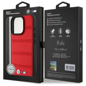 BMW BMHMP16X23PUSPR Apple iPhone 16 Pro Max 6.9" red/red M Perforated And Stitched Line MagSafe - Image 7