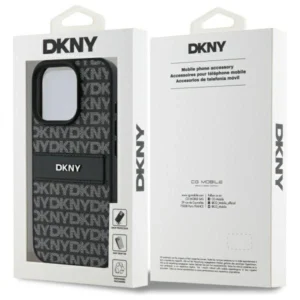 DKNY DKHCP16LPRTHSLK Apple iPhone 16 Pro 6.3" dėklas telefonui juodos spalvos Texture Pattern Tonal Stripe - Image 8