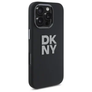 DKNY DKHCP16LSMCBSK Apple iPhone 16 Pro 6.3" dėklas telefonui juodos spalvos Liquid Silikoninis Metal Logo - Image 4