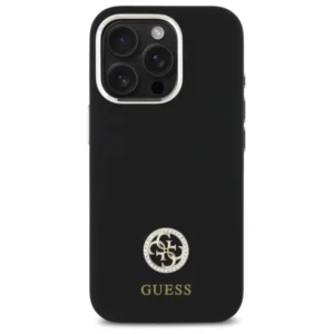 Guess GUHCP16LM4DGPK Apple iPhone 16 Pro 6.3" dėklas telefonui juodos spalvos Silikoninis Logo Strass 4G - Image 3