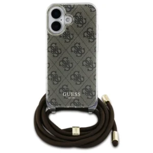 Guess GUHCP16SHC4SEW Apple iPhone 16 6.1" dėklas telefonui rudos spalvos/dėklas telefonui rudos spalvos Crossbody Cord 4G Print - Image 2
