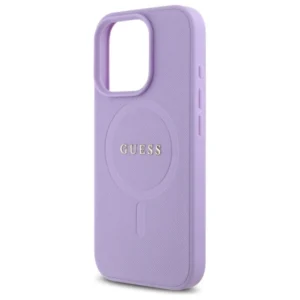 Guess GUHMP16LPSAHMCU Apple iPhone 16 Pro 6.3" dėklas telefonui violetinės spalvos Saffiano MagSafe - Image 6
