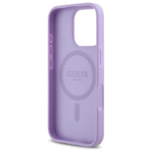 Guess GUHMP16LPSAHMCU Apple iPhone 16 Pro 6.3" dėklas telefonui violetinės spalvos Saffiano MagSafe - Image 7