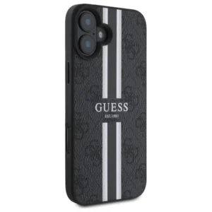 Guess GUHMP16SP4RPSK Apple iPhone 16 6.1" dėklas telefonui juodos spalvos 4G Printed Stripes MagSafe - Image 4