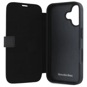 Mercedes MEBKP16S23RBGVK Apple iPhone 16 6.1" dėklas telefonui juodos spalvos Leather Wood Imitation - Image 7