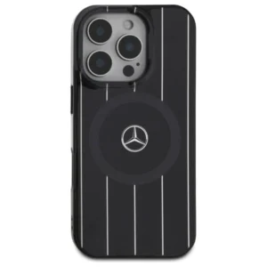 Mercedes MEHMP16X23HRSK Apple iPhone 16 Pro Max 6.9" dėklas telefonui juodos spalvos MB Double Layer Crossed Lines MagSafe - Image 3