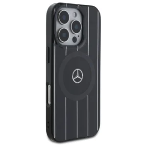 Mercedes MEHMP16X23HRSK Apple iPhone 16 Pro Max 6.9" dėklas telefonui juodos spalvos MB Double Layer Crossed Lines MagSafe - Image 4