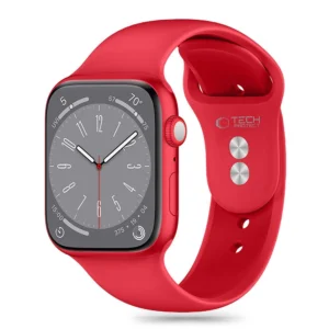 TECH-PROTECT SILICONE Apple Watch 6 / 7 / 8 / 9 / 10 / SE / ULTRA 1 / 2 (44 / 45 / 46 / 49 mm) raudonos spalvos - Image 1