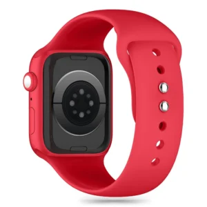 TECH-PROTECT SILICONE Apple Watch 6 / 7 / 8 / 9 / 10 / SE / ULTRA 1 / 2 (44 / 45 / 46 / 49 mm) raudonos spalvos - Image 8
