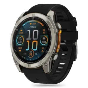 TECH-PROTECT SILICONE LINE GARMIN FENIX 5X / 5X PLUS / 6X / 6X PRO / 7X / 8 (51 mm) juodos spalvos - Image 1