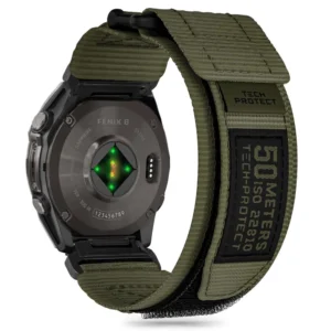 Tech-Protect Scout Pro Garmin Fenix 5X / 5X Plus / 6X / 6X Pro / 7X / 8 (51 mm) armijos žalios spalvos