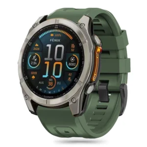 Tech-Protect silikoninė Garmin Fenix 5S / 5S Plus / 6S / 6S Pro / 7S / 8 (43 mm) armijos žalios spalvos