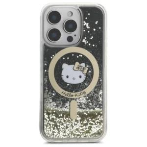 Hello Kitty HKHMP16LLGDIK Apple iPhone 16 Pro 6.3" dėklas telefonui aukso spalvos Liquid Glitter Fever MagSafe - Image 3