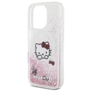 Hello Kitty HKHMP16LLSWKH Apple iPhone 16 Pro 6.3" dėklas telefonui baltos spalvos Liquid Glitter Sweet Kitty Bows MagSafe - Image 6