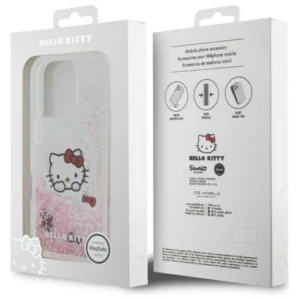 Hello Kitty HKHMP16LLSWKH Apple iPhone 16 Pro 6.3" dėklas telefonui baltos spalvos Liquid Glitter Sweet Kitty Bows MagSafe - Image 8
