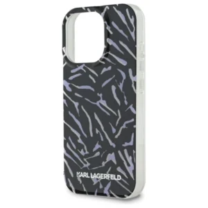 Karl Lagerfeld KLHCP16LHZBPKCCU Apple iPhone 16 Pro 6.3" dėklas telefonui violetinės spalvos Zebra With Cord - Image 5